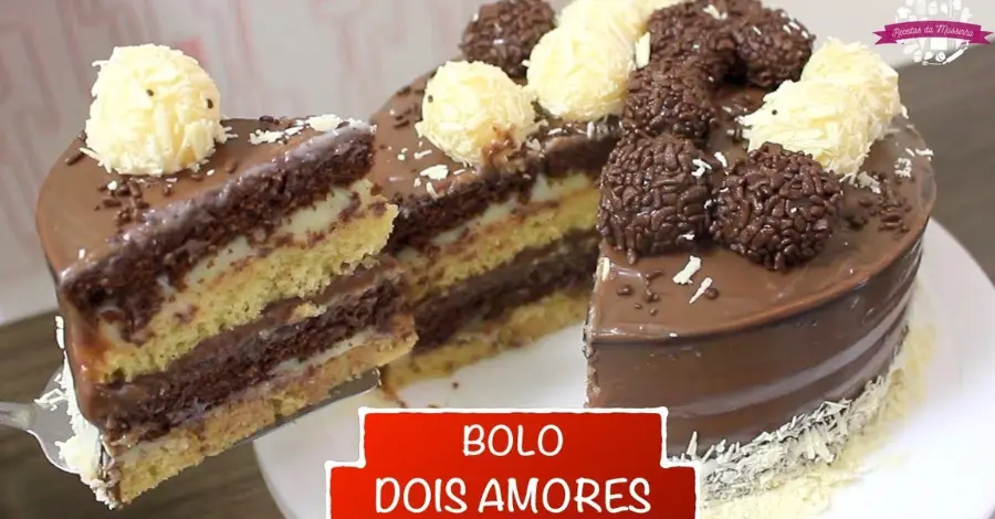 Receita do Bolo Dois Amores